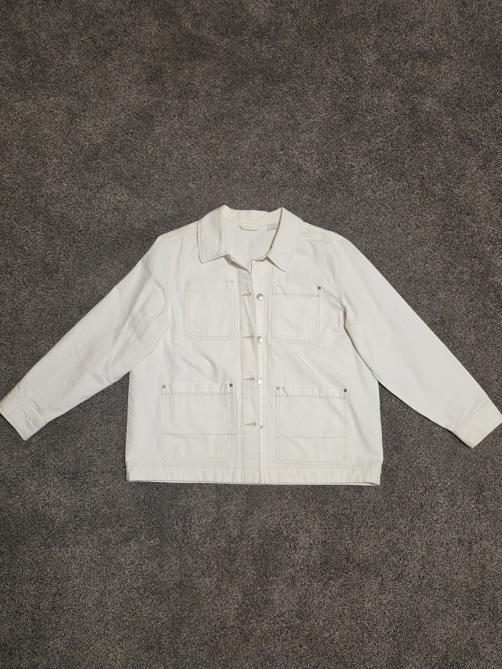 Time and Tru White Denim Jean Jacket